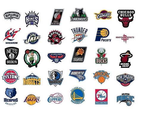 Buy NBA National Basketball Association Team Logo Stickers Set of 30 Teams 4" X 3" Size Online ...