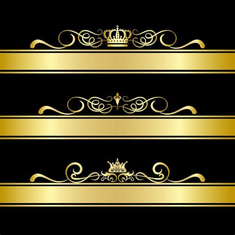 Premium Vector | Royal gold elements for design