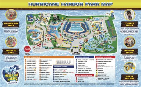 Park Map | Hurricane Harbor Arlington