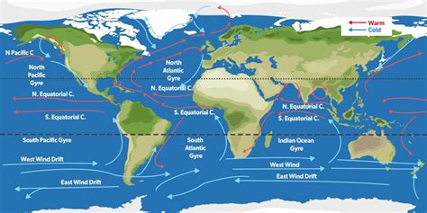 Ocean Currents Map For Kids