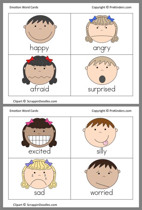 Pin by Katie Nightingale on Emotions cards | Emotions preschool, Emotions cards, Preschool color ...