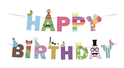 Happy Birthday Banner – Birthday Decorations – Premium Quality Birthday Banner by Sterling James ...