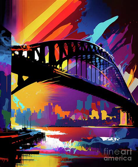 Sydney Harbour Bridge Digital Art by Shanina Conway - Fine Art America