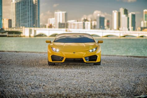 Lamborghini Huracan Yellow - Boston Luxury Car Rental