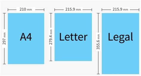 Paper Sizes Derby City Litho For Letter Paper Size - Legal Size Vs Letter Size PNG Image ...