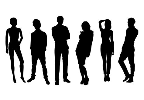 Men and Women Silhouette Vector Set - Download Free Vector Art, Stock Graphics & Images