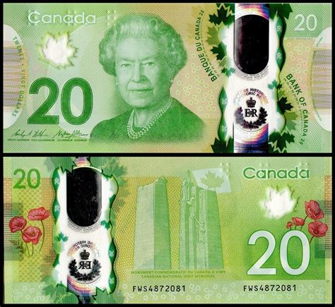 Canada 20 Dollars Banknote, 2015, P-111, UNC, Commemorative, Polymer