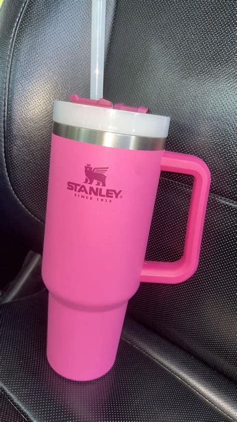 Hot Pink Stanley Cup 40oz with Straw