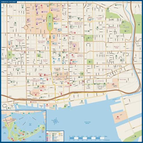 Map of downtown Toronto - Downtown Toronto map (Canada)