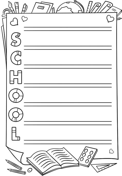 School Acrostic Poem Template | Free Printable Papercraft Templates