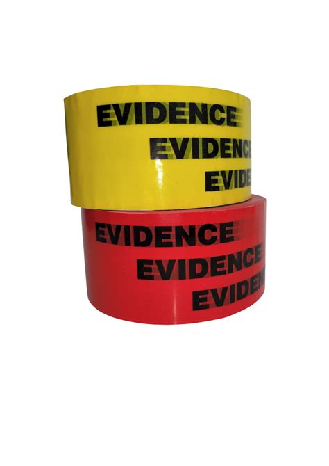 Tape, Box Sealing Evidence Tape, Red or Yellow, 2" x 165' - CrimeTech