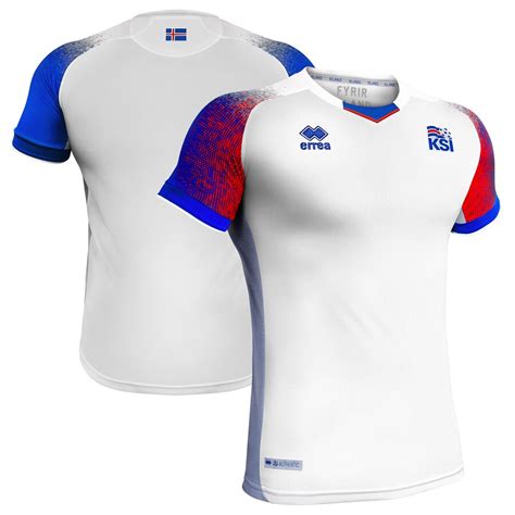 Iceland National Team White/Blue 2018 Away Replica Jersey