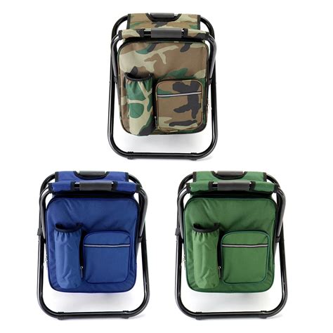 1.8L 3 In 1 Outdoor Fishing Chair Portable Multifunction Foldable Cooler Bag Chair Backpack ...