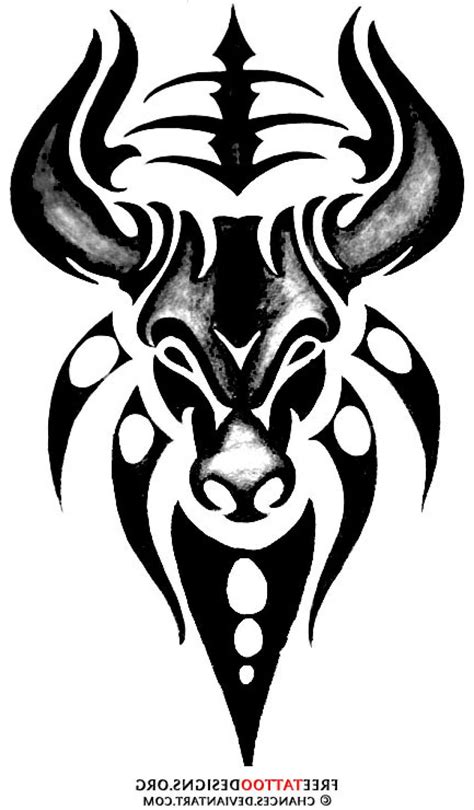 Taurus Tribal Stencil : Tattoo ontwerpen, printen en plakken | Bull tattoos ... : Repeat vector ...