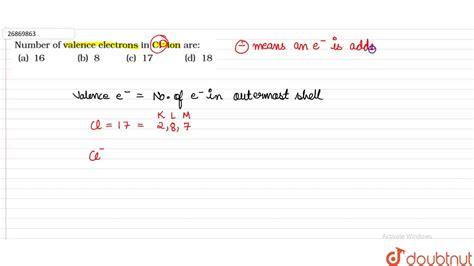 Number of valence electrons in silicon