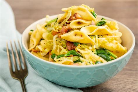 Cabbage Pasta with Bacon & Mustard - Krumpli