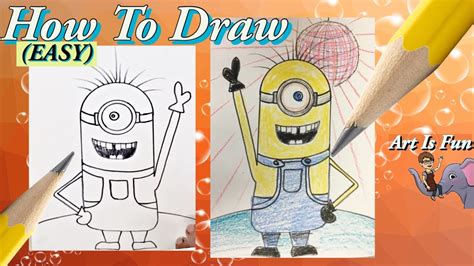 One Eyed Minion | Drawing for Beginners | Fun Drawing Tutorials - YouTube