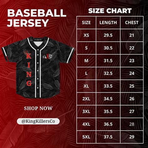 BASEBALL JERSEY SIZE CHART– King Killers