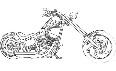 Printable Motorcycle Coloring Pages for Preschoolers | Motorcycle drawing, Motorcycle ...