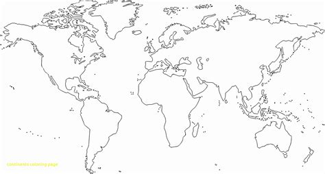 World Map Outline Continents And Oceans