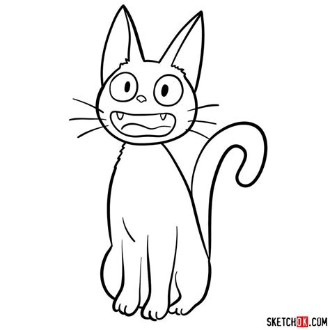 How to draw Jiji (Kiki's cat) | Coloring book art, Ghibli tattoo, Studio ghibli art