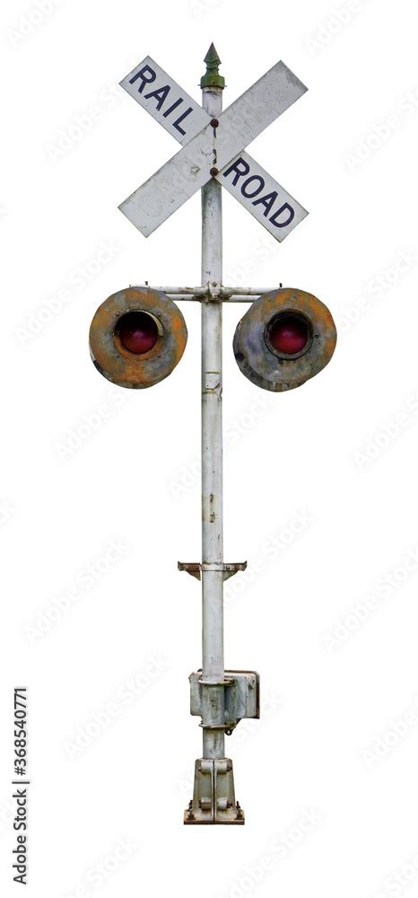 Vintage Virginia railroad crossing sign. Isolated. Stock Photo | Adobe Stock