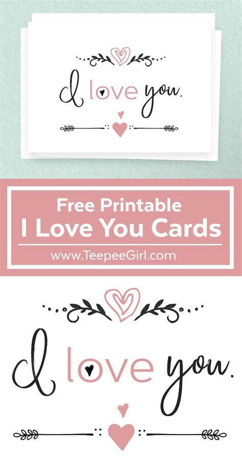 Free I Love You Cards | Free Valentine's Day Printable