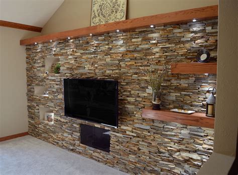 Faux Stone Veneer Interior Wall