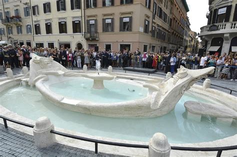 Barcaccia Fountain at the Foot of the Spanish Steps Restored | ITALY Magazine