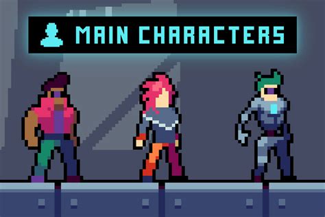 Free 3 Cyberpunk Characters Pixel Art - CraftPix.net