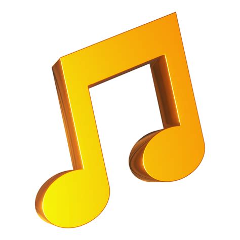 3d Gold music note png 23215869 PNG