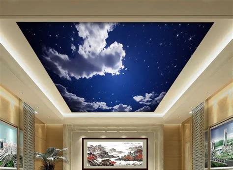 3d ceiling murals wallpaper White clouds living room ceiling murals Home Decoration sky ceiling ...