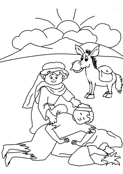 Imagenes Cristianas Para Colorear: Dibujos Para Colorear De El Buen Samaritano