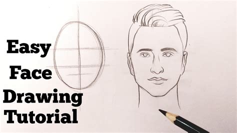 how to draw a face sketch easy step by step Face drawing tutorial for beginners pencil - YouTube