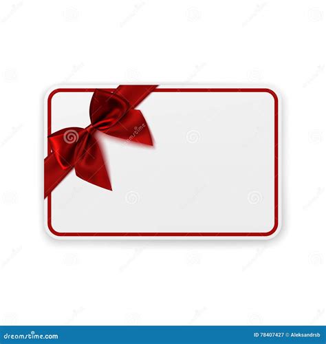 White Blank Gift Card Template. Stock Vector - Illustration of congratulation, discount: 78407427