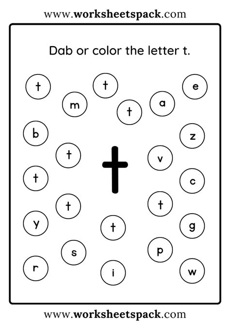 Free Letter T Printable Worksheets PDF - worksheetspack