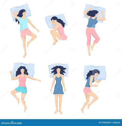 Sleeping Positions Cartoon Collection Vector Illustration | CartoonDealer.com #212106606