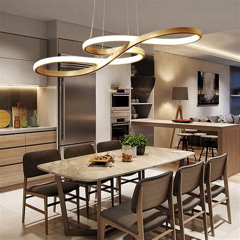 Modern LED Pendant Lighting, Chandeliers Dimmable 3000K~6500K Dining Room Ceiling Light with ...