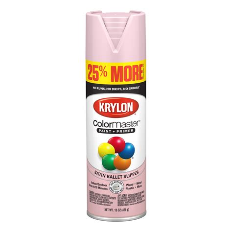 Krylon® ColorMaster® Paint + Primer Satin Ballet Slipper, 15-Oz - Walmart.com - Walmart.com