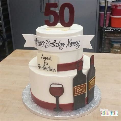 Birthday Cake Wine, Funny 50th Birthday Cakes, 50th Birthday Cake For Women, Birthday Cakes For ...