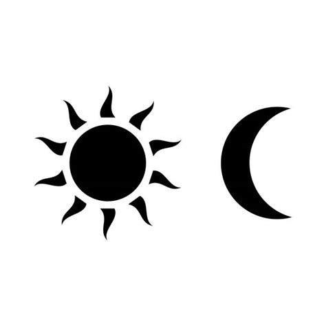 Best Silhouette Of A Sun And Moon Logo Illustrations, Royalty-Free Vector Graphics & Clip Art ...