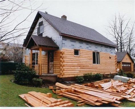 Fake Log Cabin Siding : Exterior faux log siding | UPGRADES FOR OUR HOME | Pinterest / Or am i ...