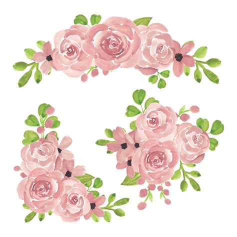 Pink Watercolor Flowers Vector Art Png Watercolor Pink Flowers Png | The Best Porn Website