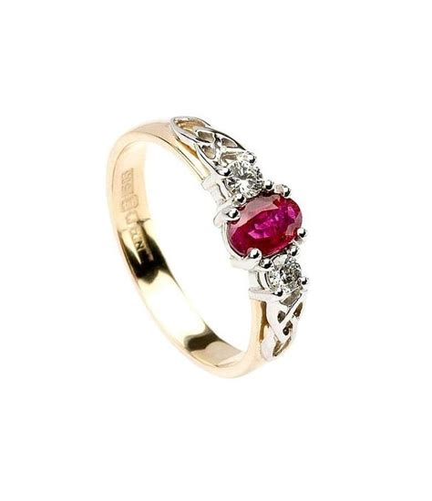 Ruby Engagement Ring with Trinity Knots | Engagement Rings