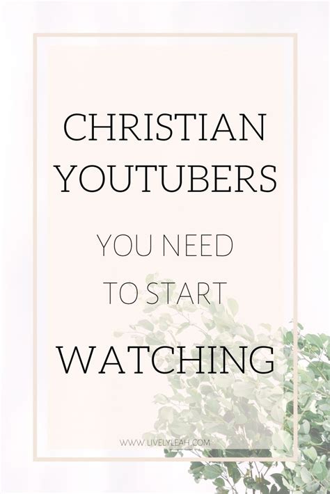 Christian YouTubers You Need To Start Watching | Christian, Faith inspiration, Youtubers