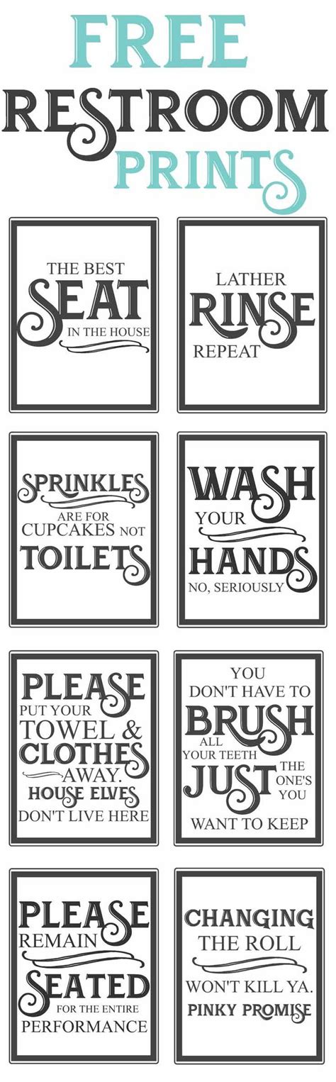 Free Farmhouse Bathroom Printables - FREE PRINTABLE TEMPLATES