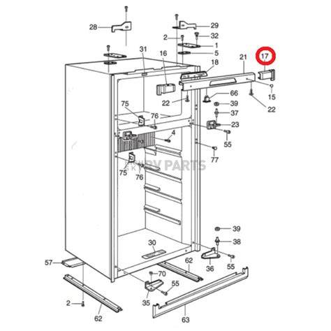 Dometic Refrigerator Door Hinge Cover - 2931866012 | highskyrvparts.com