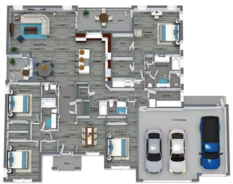 4 Bedroom Floor Plans With Double Garage - Home Alqu