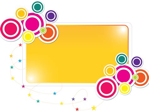 Colorful Label Frame Backgrounds | Border & Frames, Powerpoint, Purple, White, Yellow Templates ...