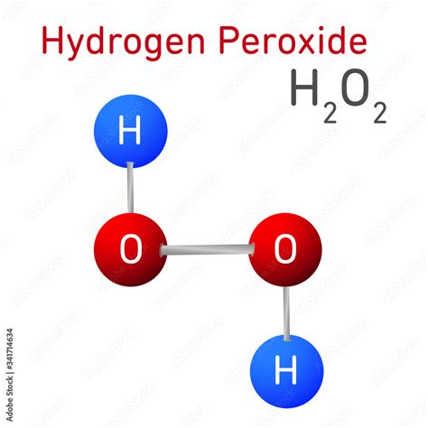 Hydrogen Peroxide Structural Chemical Formula Model Stock Vector | Adobe Stock